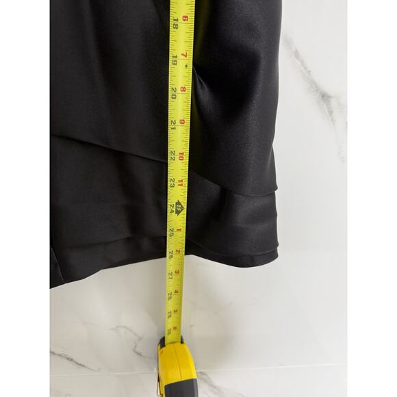 Davids Bridal, Black Mini, Ruched Strapless Cocktail Dress, Size 12 - Picture 6 of 8